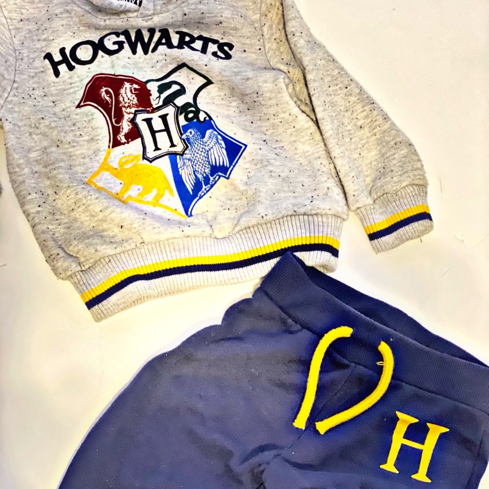 Harry Potter Hogwarts Hoodie and Jogger Set grey & navy